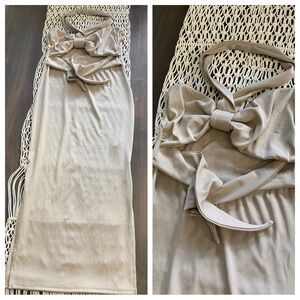 Almost Famous cut out front tie high waist dress